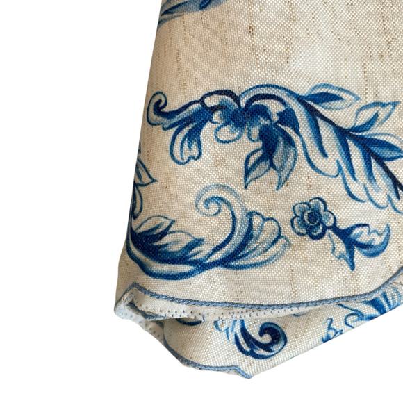 RACHEL ROY Blue Bunny Rabbit TOILE Easter Table Runner 14x90 New - Picture 11 of 16